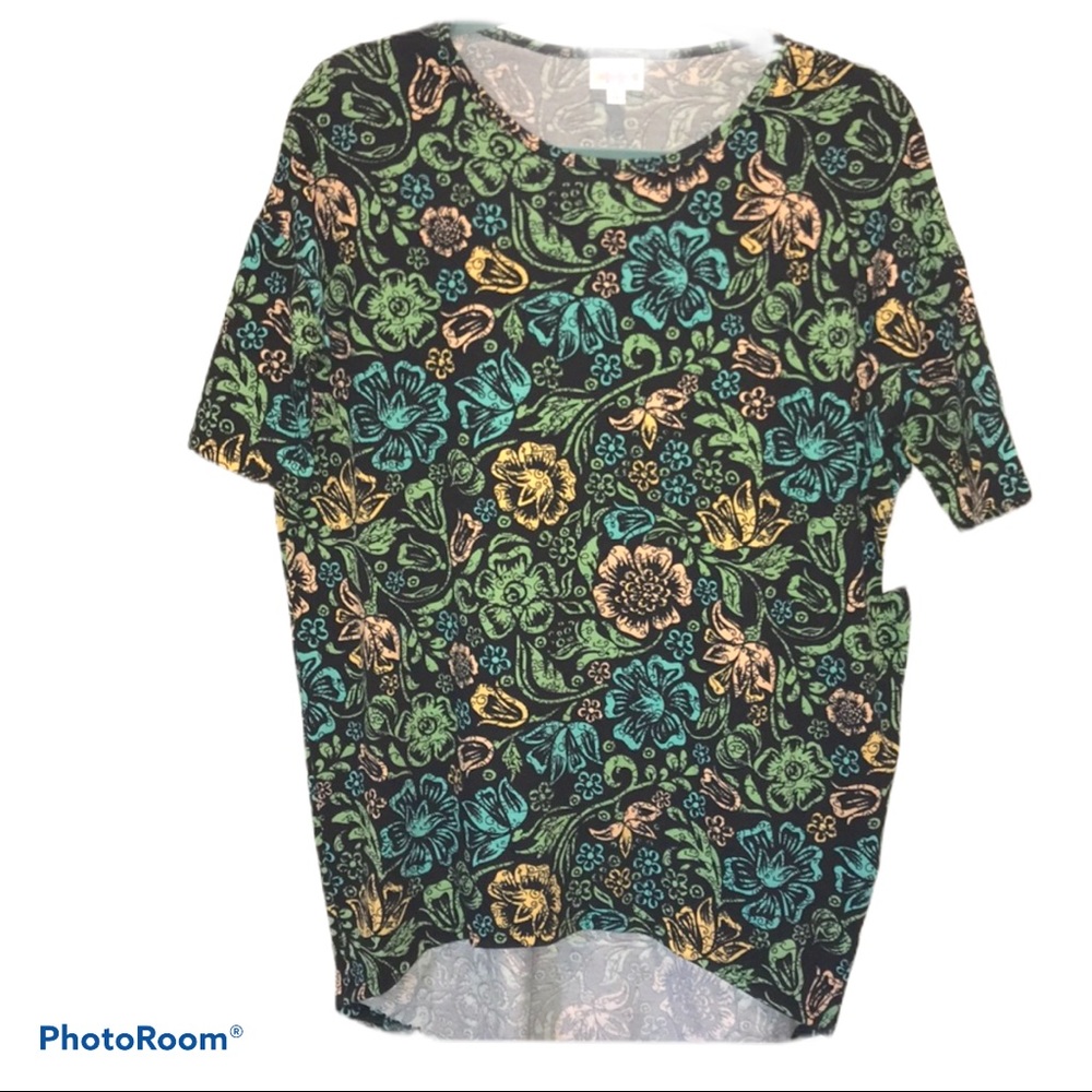 LuLaRoe Irma Floral High Low Tunic Size XXS